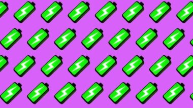 Yeşil tam batarya Minimum Hareket Sanatı pürüzsüz desen 4k hareket tasarım animasyonu Soyut 3d oluşturma arkaplan oluşturma döngüsü