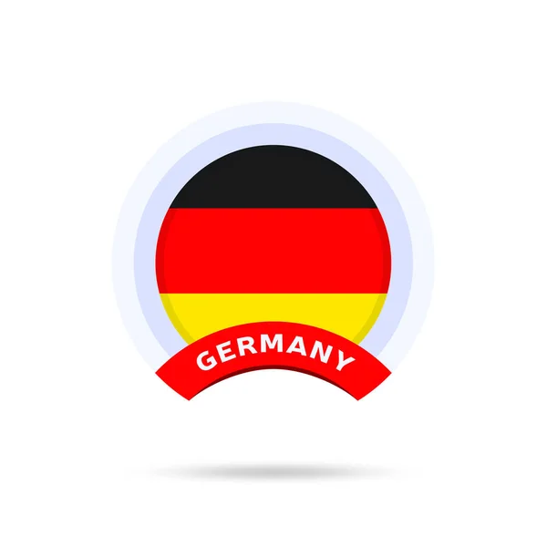 Germania Bandiera Nazionale Pulsante Cerchio Icona Bandiera Semplice Colori Ufficiali — Vettoriale Stock