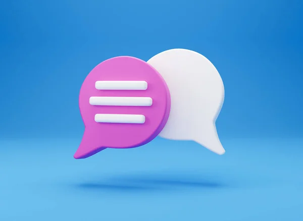 Minimal Chat Conversation Concept Group Speech Bubble Chat Icon Isolated — Stock Photo, Image