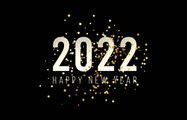 Frohes Neues Jahr 2022 Mit Zahlenvektorillustration Neujahr Und Weihnachten Design — Stockvektor