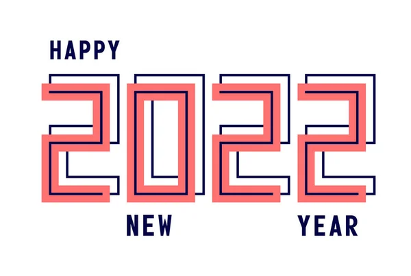 Новим 2022 Роком Цифрами Векторні Ілюстрації Спортивний Стиль Новорічний Дизайн — стоковий вектор
