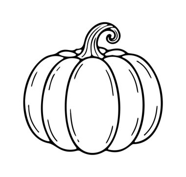 Kabak resmi çizilmiş el resmi. Çizgi çizimi simgesi. Vektör illüstrasyonu.