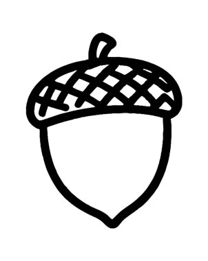 Meşe palamudu ikonu çizimi. Çizgi çizimi simgesi. Vektör illüstrasyonu.