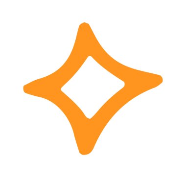 Kıvılcım karalama simgesi. Beyaz bg üzerinde izole edilmiş vektör karalama resimleme simgesi.