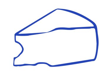 Peynirli Akdeniz karalaması. Beyaz bg üzerinde izole edilmiş vektör karalama resimleme simgesi.