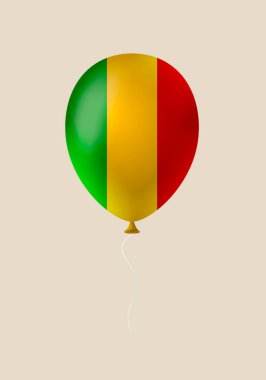 Ulusal Bayram Kutlaması İçin Yüzen Mali Bayrak Balonu, Bir Vatansever ve Kutlama Vektörü İllüstrasyonu..