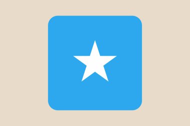 Somali Ulusal Bayrağı Düz Simge Vektör Tasarımı Vatanseverliği ve Ülke Kimliğini Temiz, Modern Tarzıyla Temsil Ediyor..