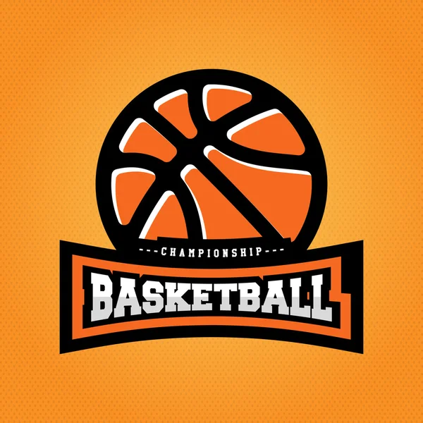 Basketball-Meisterschaftslogo. T-Shirt-Design — Stockvektor