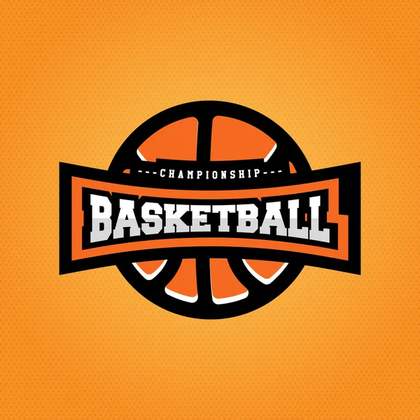 Logo del campeonato de baloncesto. Diseño de camiseta — Archivo Imágenes Vectoriales
