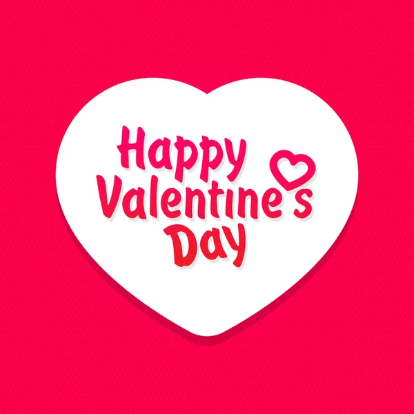 Happy Valentines Day lettering Greeting Card on red background, vector illustration. — 스톡 벡터
