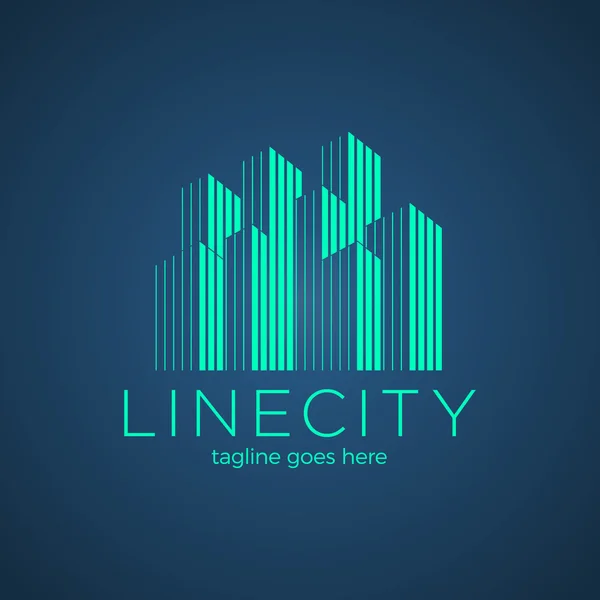 Logo oluşturma satır. Büyük şehir logo.