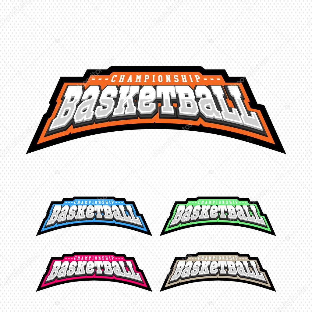 Basketball championship logo. T-shirt design