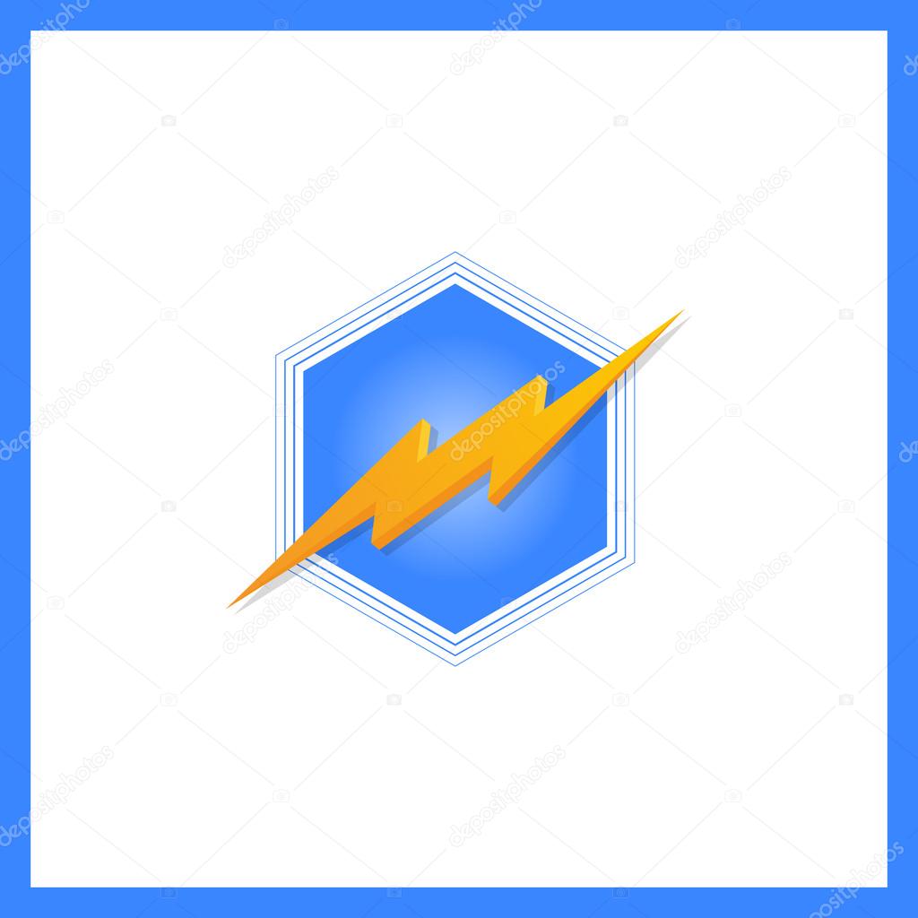 Storm 3d bolt Logo Template