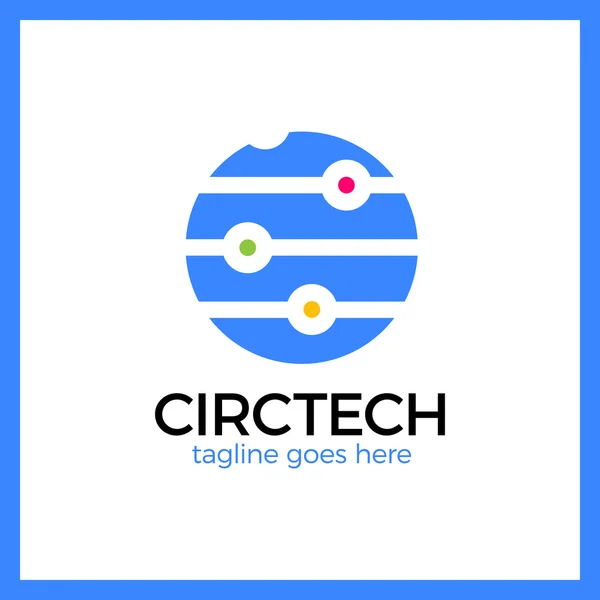 Логотип Circle Tech — стоковый вектор