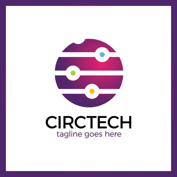 Логотип Circle Tech — стоковый вектор