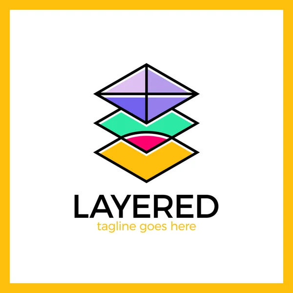 Layer App logotyp — Stock vektor