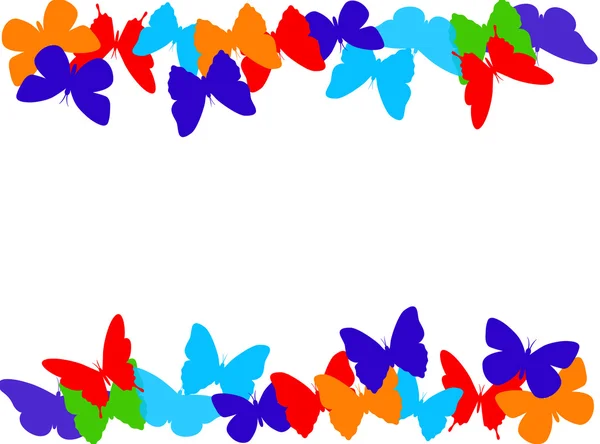 Colorful background with butterflies — Stock Vector