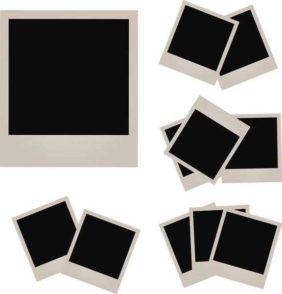 Retro photo frame isolated on white background. Vector illustration — Stock Vector