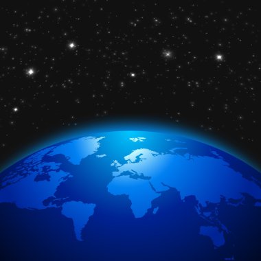 Yaratıcı soyut küresel iletişim bilimsel kavram: uzay Earth gezegen dünya dünya harita görünümünü güneş sistemi evrende