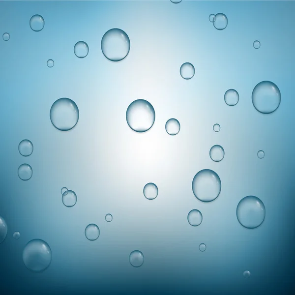 Czysta czysta woda krople realistyczne zestaw izolowane wektor ilustracji — Wektor stockowy