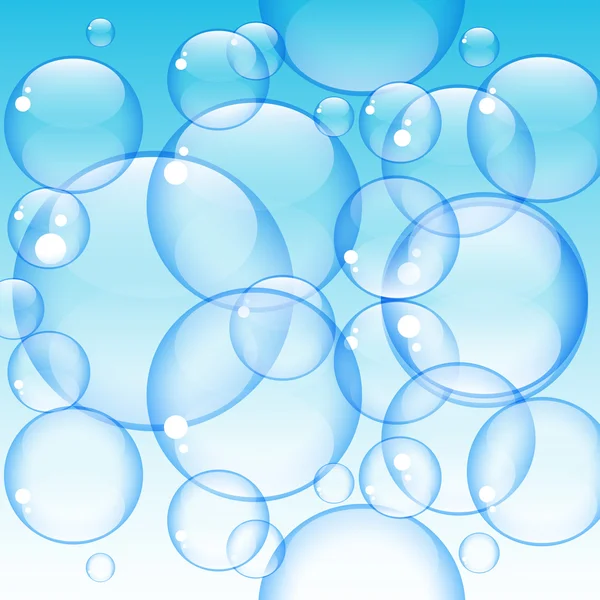 Realistické mýdlové bubliny s duhovou odrazovou sadou izolované vektorové ilustrace — Stockový vektor
