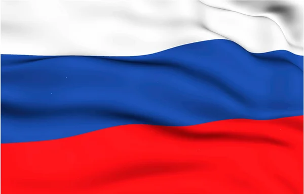 Die russische Flagge weht im Wind. hochwertige Illustration. — Stockfoto
