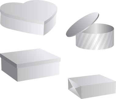 Daire boş kutuları kümesi. Tasarım şablonu. Vektör çizim