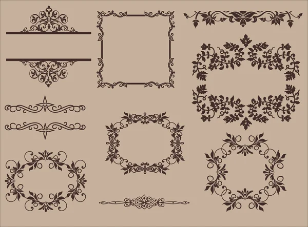 Conjunto de elementos de diseño caligráfico y divisores de decoración de página — Foto de Stock