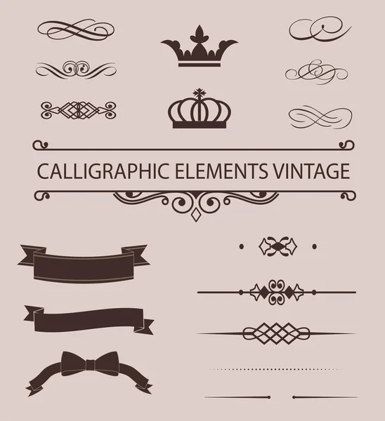 Sada kaligrafických designovými prvky a dekorace oddělovače — Stock fotografie