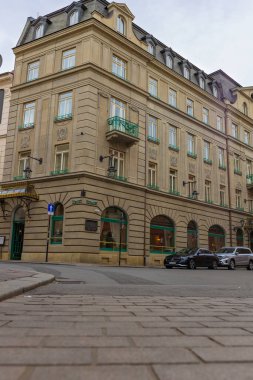 18 april 2025 Krakow, Poland. Pijarska street and beautiful old building