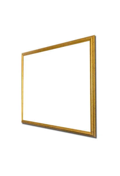 Gold frame isolated on white background — Stock Photo, Image