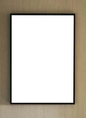 Duvar arka plan üzerinde geri ahşap çerçeve 