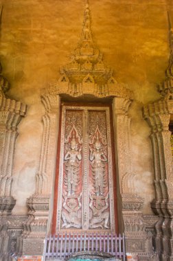 Laos Tapınağı kapı boyama
