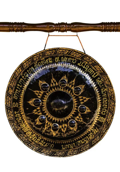 Laos native Gong isolated on white background in Temple — Stock Photo, Image