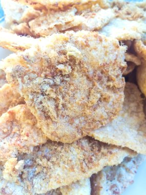 Siyam pirinç kraker domuz ipi ve fincan kahve, hisse senedi ph