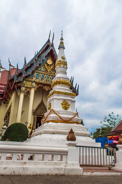 White pagoda in Thai temple — Stock Photo, Image