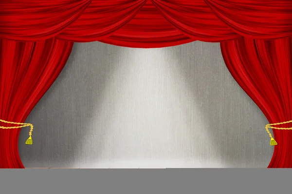 Arka plan gri Wood kırmızı perde duvar