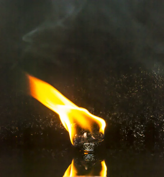 Candle close up in temple — Stock Photo, Image