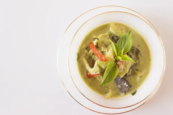 Zelené kari, thajská kuchyně — Stock fotografie
