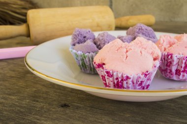 cotton-wool cup cake one of Thai dessert