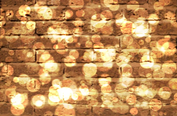 Wall from bricks in bokeh — Stockfoto