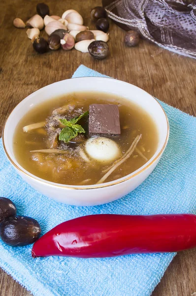 Fish maw soup, chinese food — Stock Photo, Image