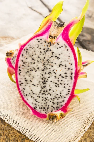 Dragon Fruit On Old Wooden Table — стоковое фото