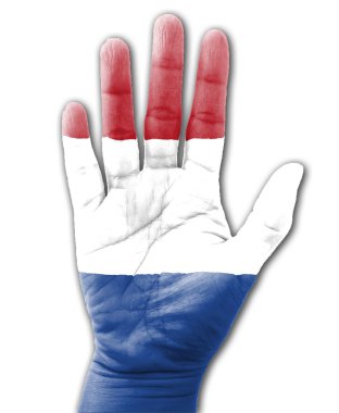Aç elini kaldırdı, çok amaçlı kavramı, Hollanda bayrağı painte