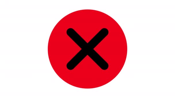 红十字会标志的动画 4K运动图形 白底签名 — 图库视频影像