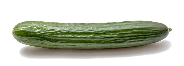 Gurke isoliert auf weißem Hintergrund. Grünes Gemüse für Salat und Lebensmittel. — Stockfoto