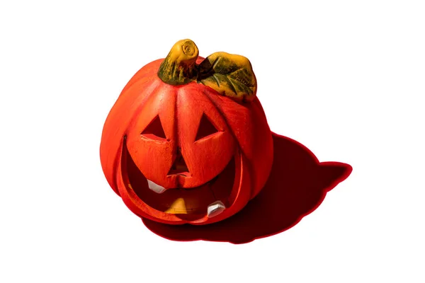A abóbora é um vegetal de outono. Férias de Halloween. No fundo branco. Close-up. — Fotografia de Stock