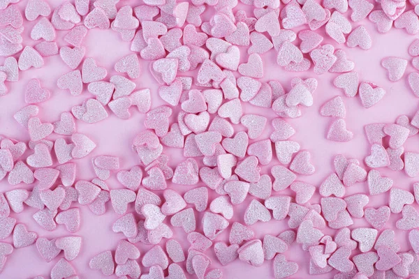 Spousta Malých Roztroušených Srdcí Srdce Valentýna Zázemí Pro Den Matek — Stock fotografie