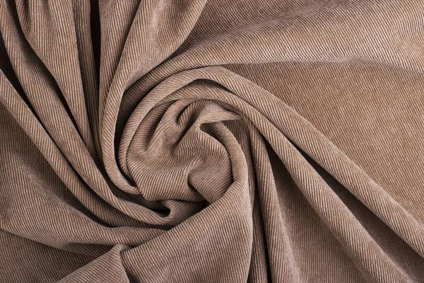 Textuur Van Gedraaide Crème Corduroy Textiel Voor Achtergrond Abstract Corduroy — Stockfoto