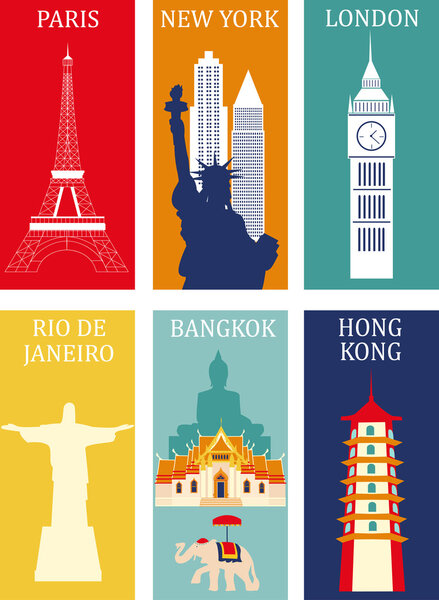 Symbols of famous cities
